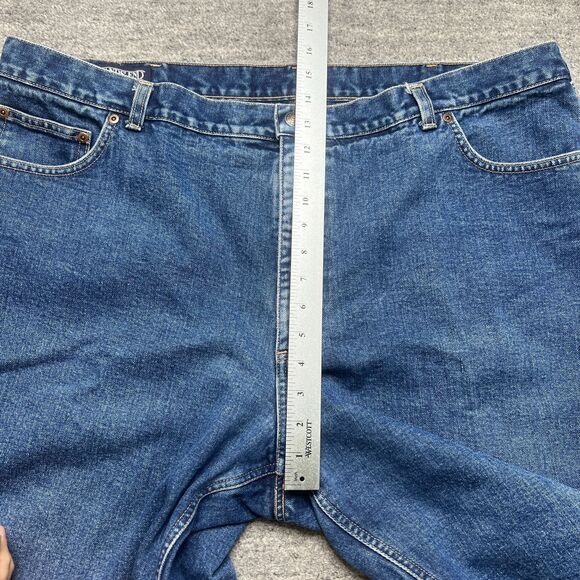 Lands End Square Rigger Mens Jeans Fleece Lined Warm Winter Dark Denim 44x29 - Picture 6 of 9